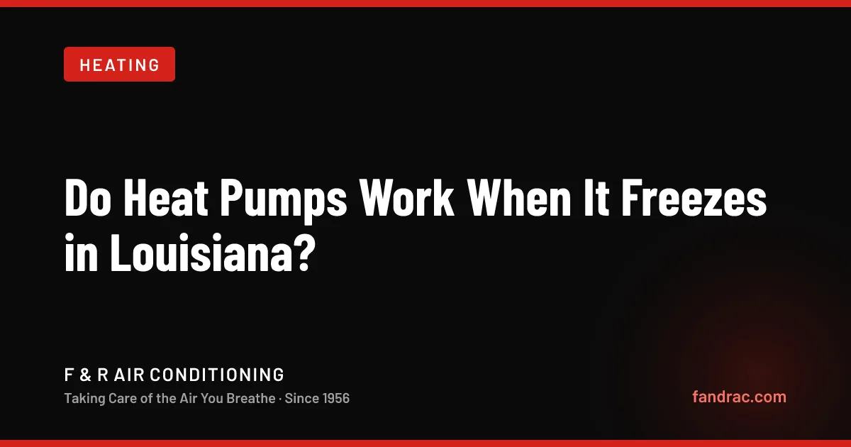 Do Heat Pumps Work When It Freezes in Louisiana?
